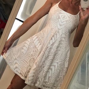 Angel Biba size XS white lace up dress